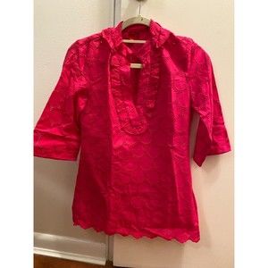 5/48 Saks Pink Eyelet Dress Women's Size XS